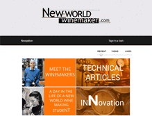Tablet Screenshot of newworldwinemaker.com